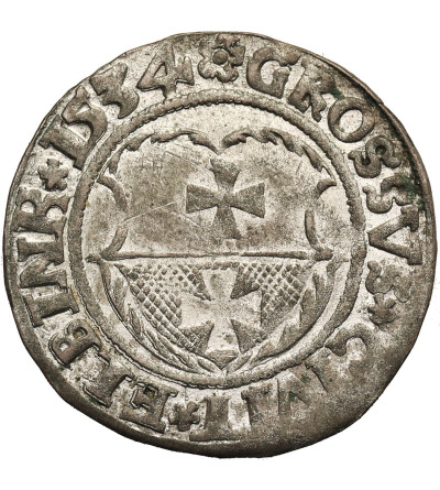 Polska. Zygmunt I Stary, 1506-1548. Grosz 1534, mennica Elbląg - PRV / ELBINK