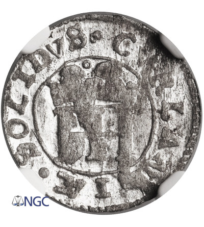 Kurlandia, Jakub Kettler 1642-1680. Szeląg bez daty, mennica Mitawa - NGC MS 63
