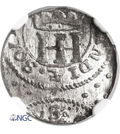 Courland / Kurland, Jacob Kettler 1642-1680. Schilling no date, Mitau - NGC MS 62