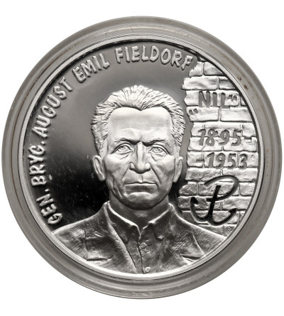Poland. 10 Zlotys 1998, 45th anniversary of tragic death of General August Emil Fieldorf - Proof