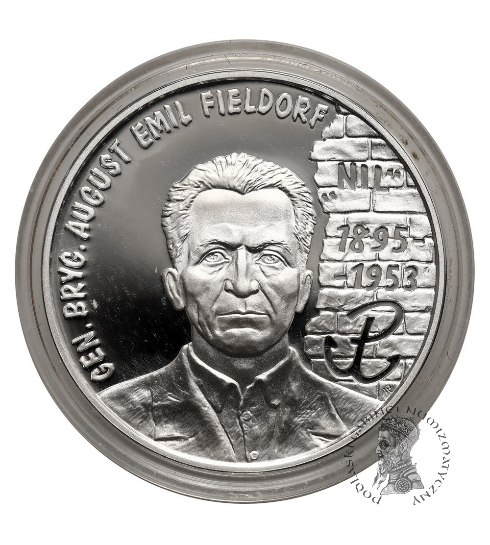 Poland. 10 Zlotys 1998, 45th anniversary of tragic death of General August Emil Fieldorf - Proof