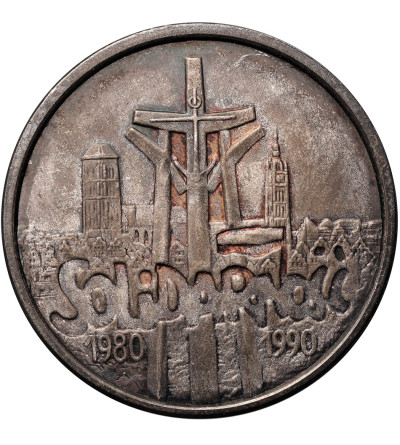 Poland. 100000 Zlotys 1990, Solidarity, var. B, without the letter L - (1 Ounce pure Silver)