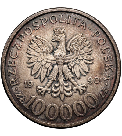 Polska. 100000 złotych 1990, Solidarność, typ B (bez litery L)