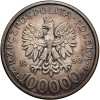Poland. 100000 Zlotys 1990, Solidarity, var. B, without the letter L - (1 Ounce pure Silver)