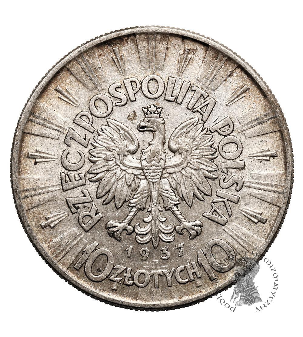 Poland. 10 Zlotys 1937, Józef Piłsudski, Warsaw Mint