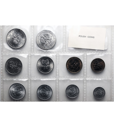 Polska, PRL (1952–1989). Zestaw monet emitowanych w 1975 r., 10 sztuk
