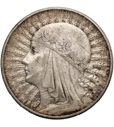 Poland. 10 Zlotys 1933, woman`s head, Warsaw