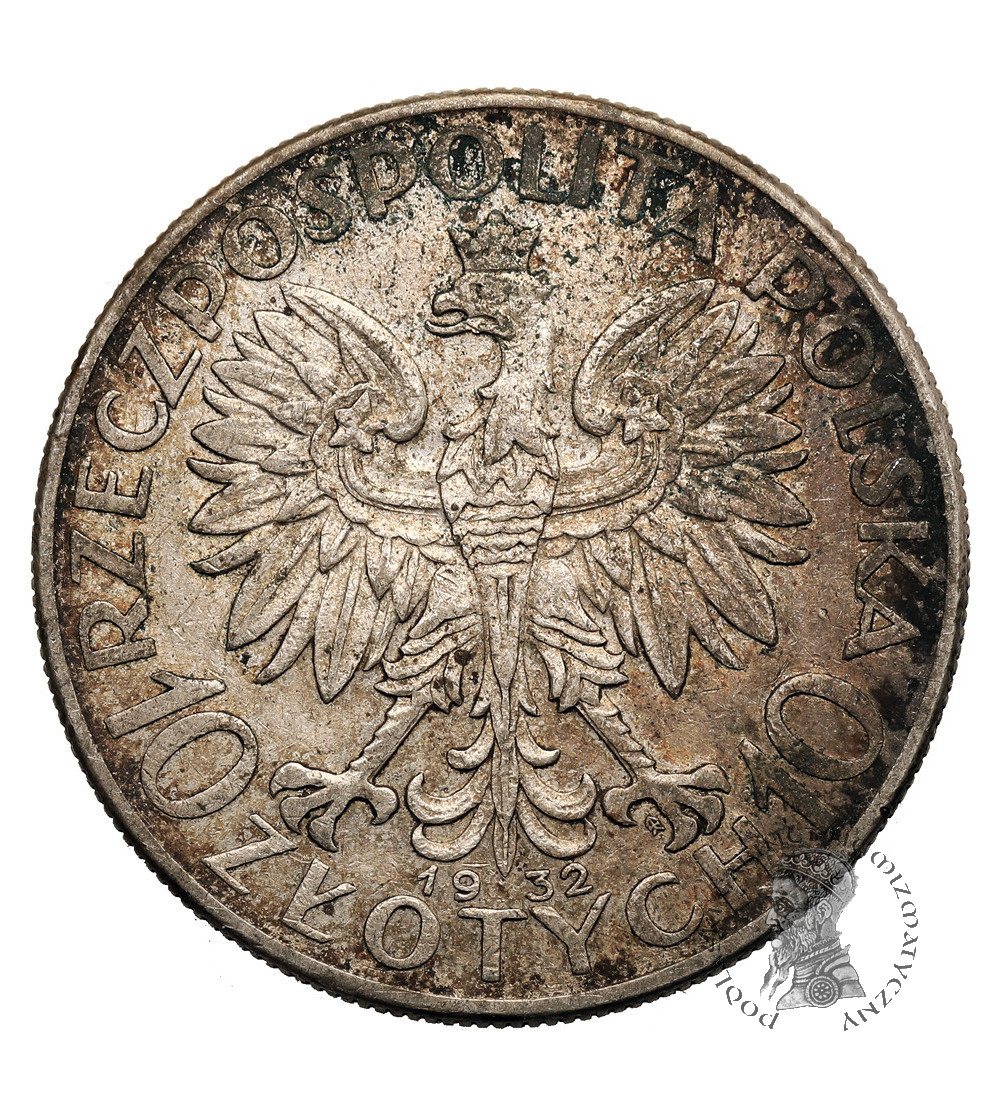 Polska. 10 złotych 1932, głowa kobiety, Warszawa