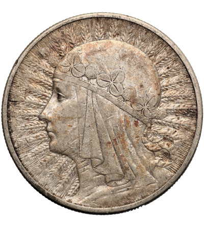 Poland. 10 Zlotys 1932, London - without mint mark, woman`s head