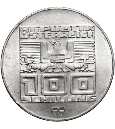 Austria. 100 Schilling 1975, XII Winter Olympic Games 1976 Innsbruck