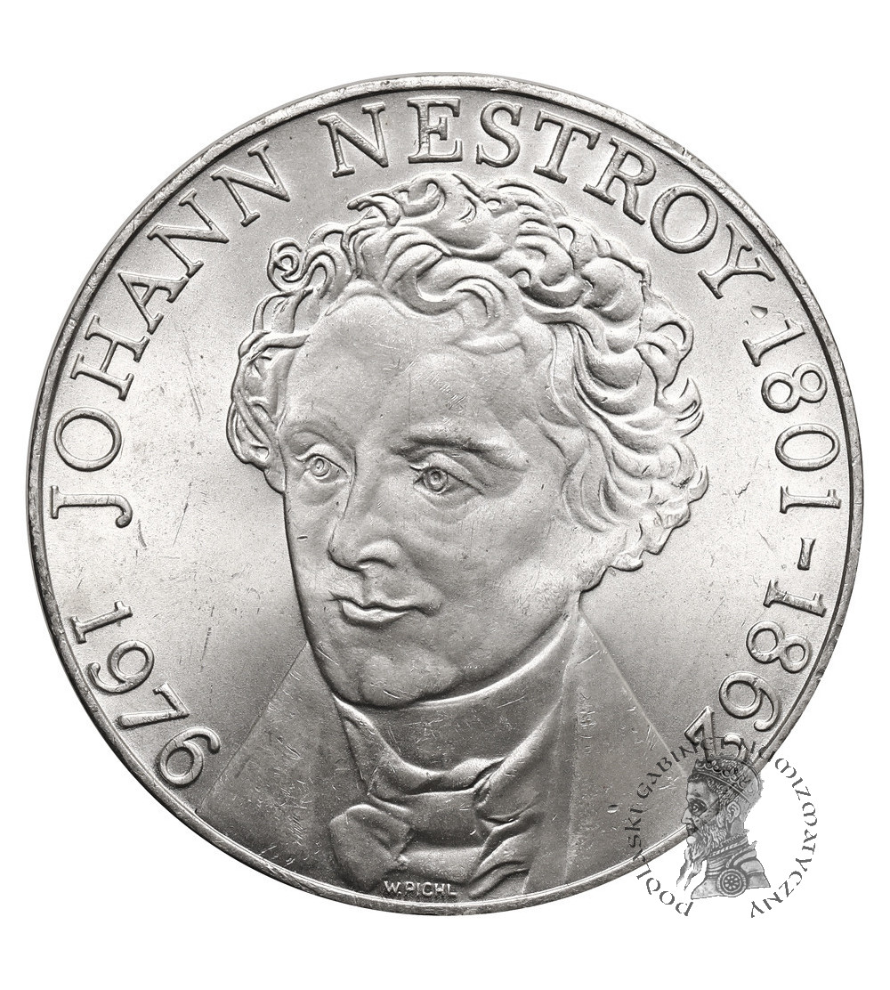 Austria. 100 szylingów 1976, 175. rocznica urodzin Johanna Nestroya