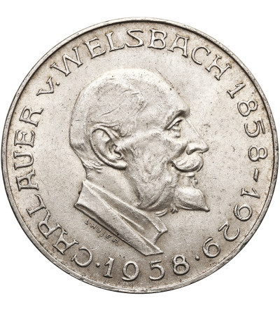 Austria. 25 Schilling 1958, 100th anniversary of the birth of Auer von Welsbach, chemist