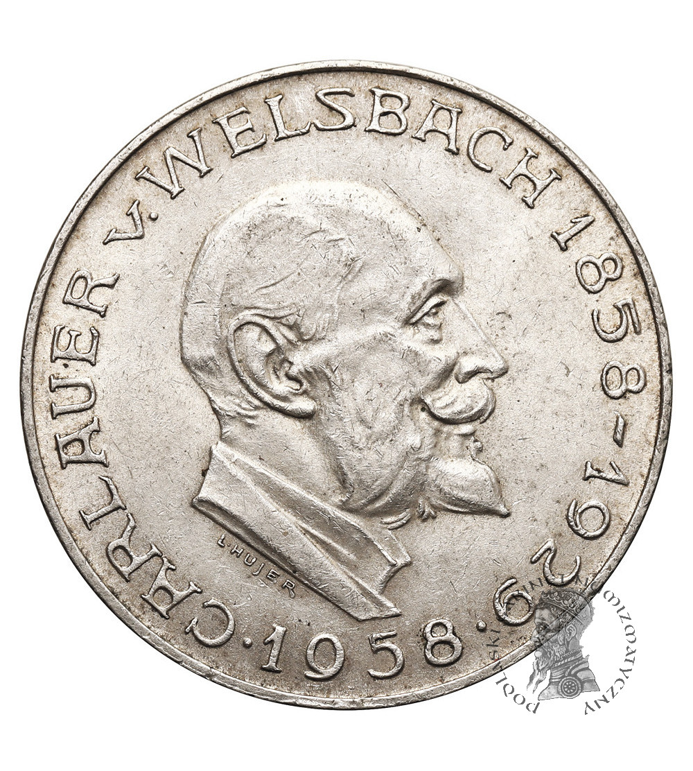 Austria. 25 szylingów 1958, 100. rocznica urodzin Auera von Welsbacha, chemika