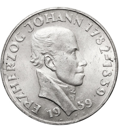 Austria. 25 Schilling 1959, 100th anniversary of the death of Archduke Johann
