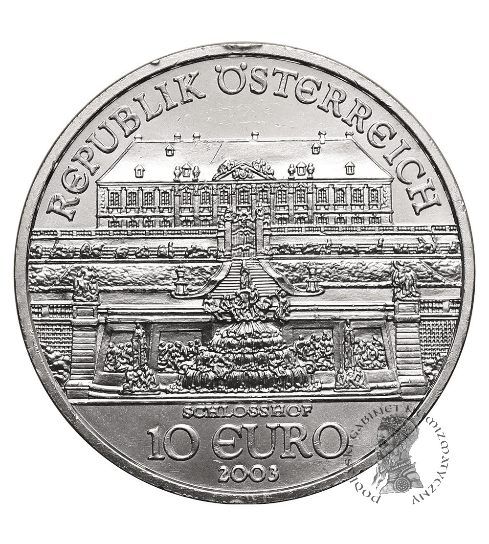 Austria. 10 Euro 2003, Schloss Hof Castle