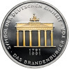 Niemcy. 10 marek 1991 A, Berlin, 200. rocznica powstania Bramy Brandenburskiej w Berlinie - moneta platerowana złotem