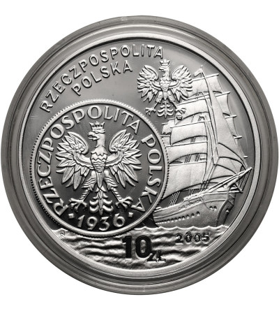 Poland. 10 Zlotys 2005, History of Zloty (5 Zlotys), Sailing Ship - Proof
