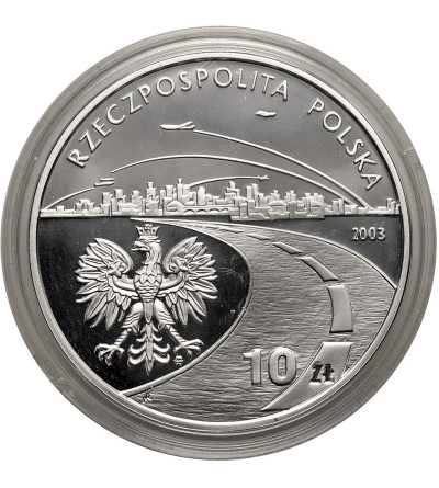 Poland.10 Zlotys 2003, 150th Anniversary of Oil and Gas Industry's Origin - Proof