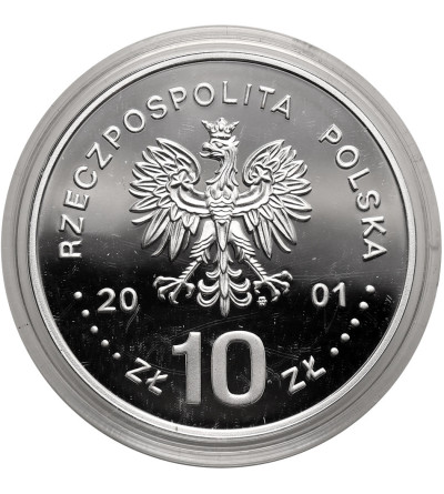 Polska. 10 złotych 2001, Jan III Sobieski - popiersie - Proof