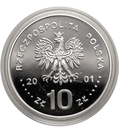 Polska. 10 złotych 2001, Jan III Sobieski - półpostać - Proof