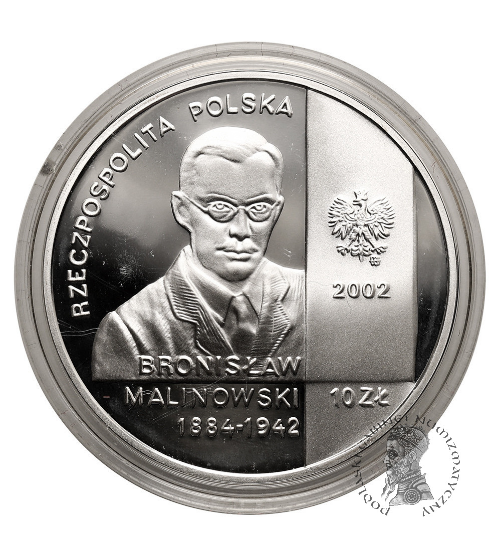 Polska. 10 złotych 2002, Bronisław Malinowski (1884-1942) - Proof