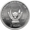 Democratic Republic of the Congo. 10 Franc 2009, Vulture, Series: Endangered Wildlife Species - Proof