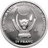 Kongo, Republika Demokratyczna. 10 franków 2009, Struś, Seria: Zagrożone gatunki dzikich zwierząt - Proof