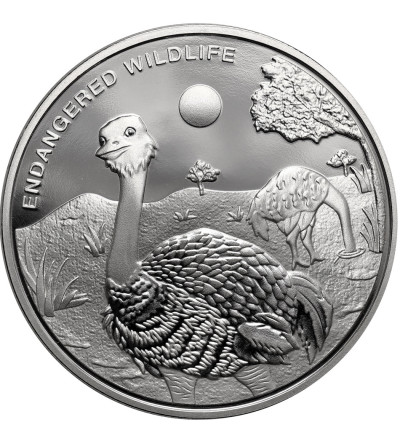 Democratic Republic of the Congo. 10 Franc 2009, Ostrich, Series: Endangered Wildlife Species - Proof