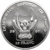 Democratic Republic of the Congo. 10 Franc 2007, Lion, Series: Endangered Wildlife Species - Proof