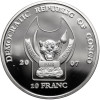 Kongo, Republika Demokratyczna. 10 franków 2007, Gepard, Seria: Zagrożone gatunki dzikich zwierząt - Proof
