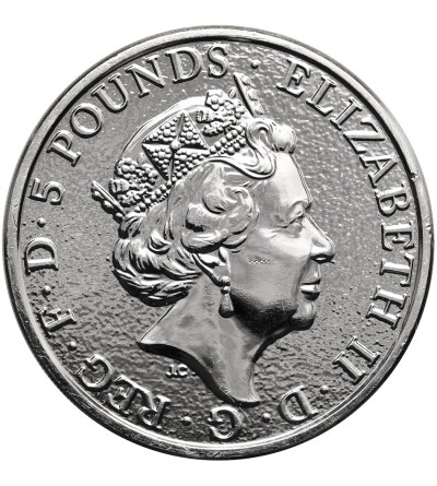 Great Britain, Elizabeth II (1952–2022). 5 Pounds 2017, Red Dragon of Wales, series: The Queen’s Beasts - Ag 2 Oz .9999