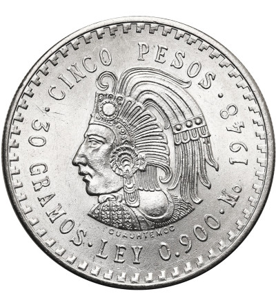 Mexico. 5 Pesos 1948, Cuauhtemoc