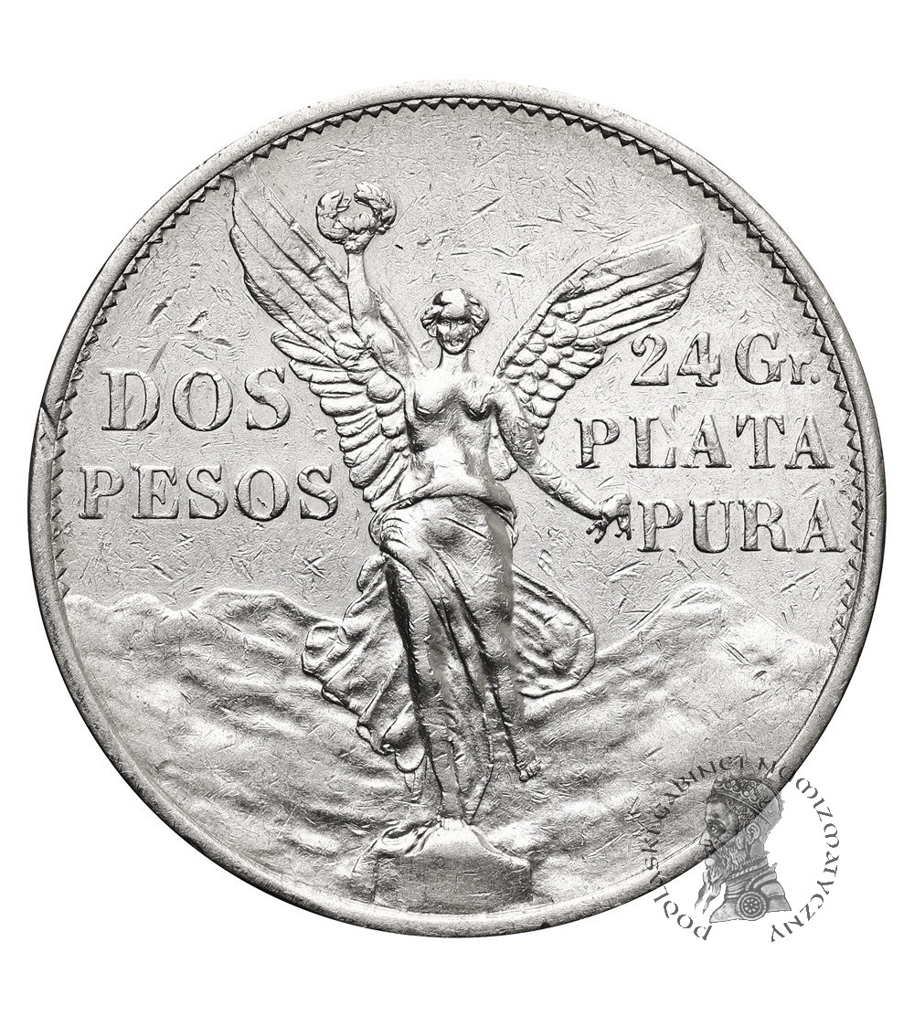 Mexico. 2 Pesos 1921, Winged Victory, 100th Anniversary of Independence