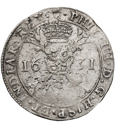 Niderlandy Hiszpańskie, Brabancja (Belgia). Filip IV, 1621-1665. Talar (Patagon) 1631, mennica Antwerpia