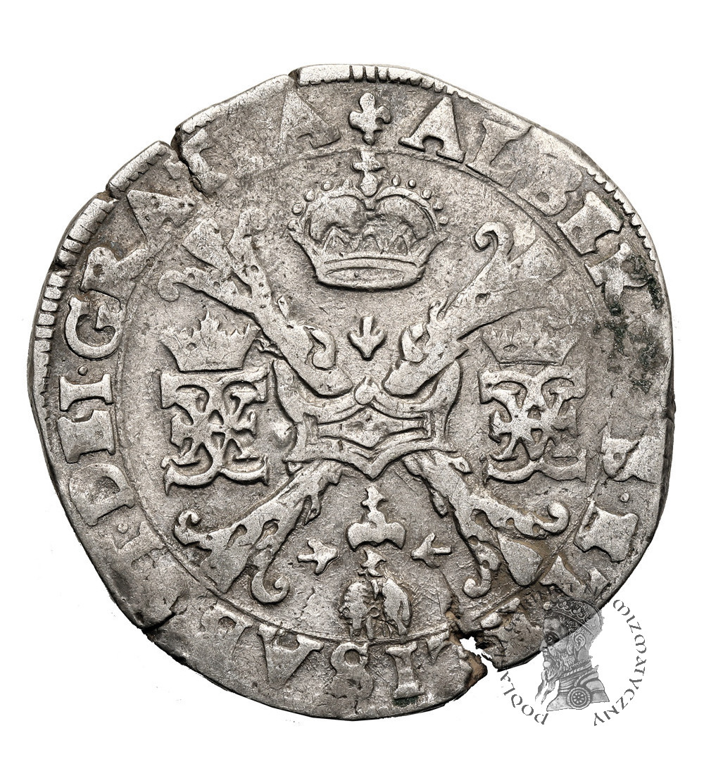 Spanish Netherlands, Flandres (Belgie). Albert and Isabelle, 1598-1621. Thaler (Patagon) 1617, Bruges (Brugge) Mint