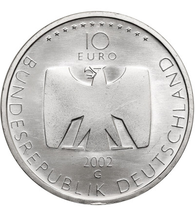 Germany. 10 Euro 2002 G, 50th Anniversary of German Television
