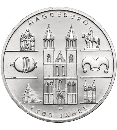 Niemcy. 10 Euro 2005 A, 1200 lat Magdeburga