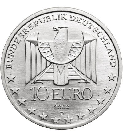 Niemcy. 10 Euro 2002 D, 100. rocznica powstania niemieckiego metra