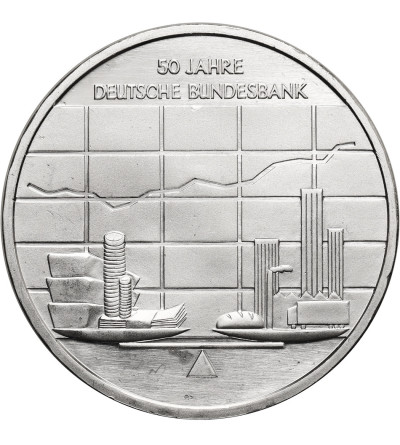 Niemcy. 10 Euro 2007 J, 50. rocznica powstania Niemieckiego Banku Federalnego