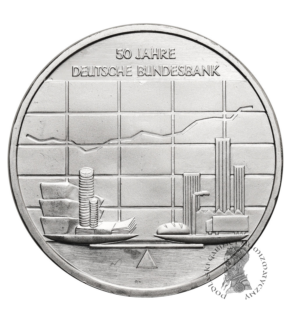 Niemcy. 10 Euro 2007 J, 50. rocznica powstania Niemieckiego Banku Federalnego