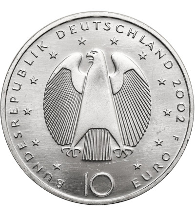 Germany. 10 Euro 2002 F, 50th Anniversary of the German Federal Bank