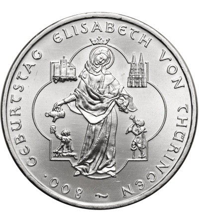 Niemcy. 10 Euro 2007 A, 800. rocznica urodzin Elżbiety z Turyngii