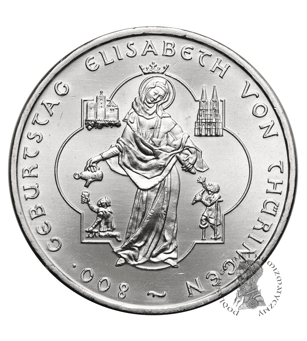 Germany. 10 Euro 2007 A, 800th anniversary of the birth of Elizabeth of Thuringia - von Thüringen