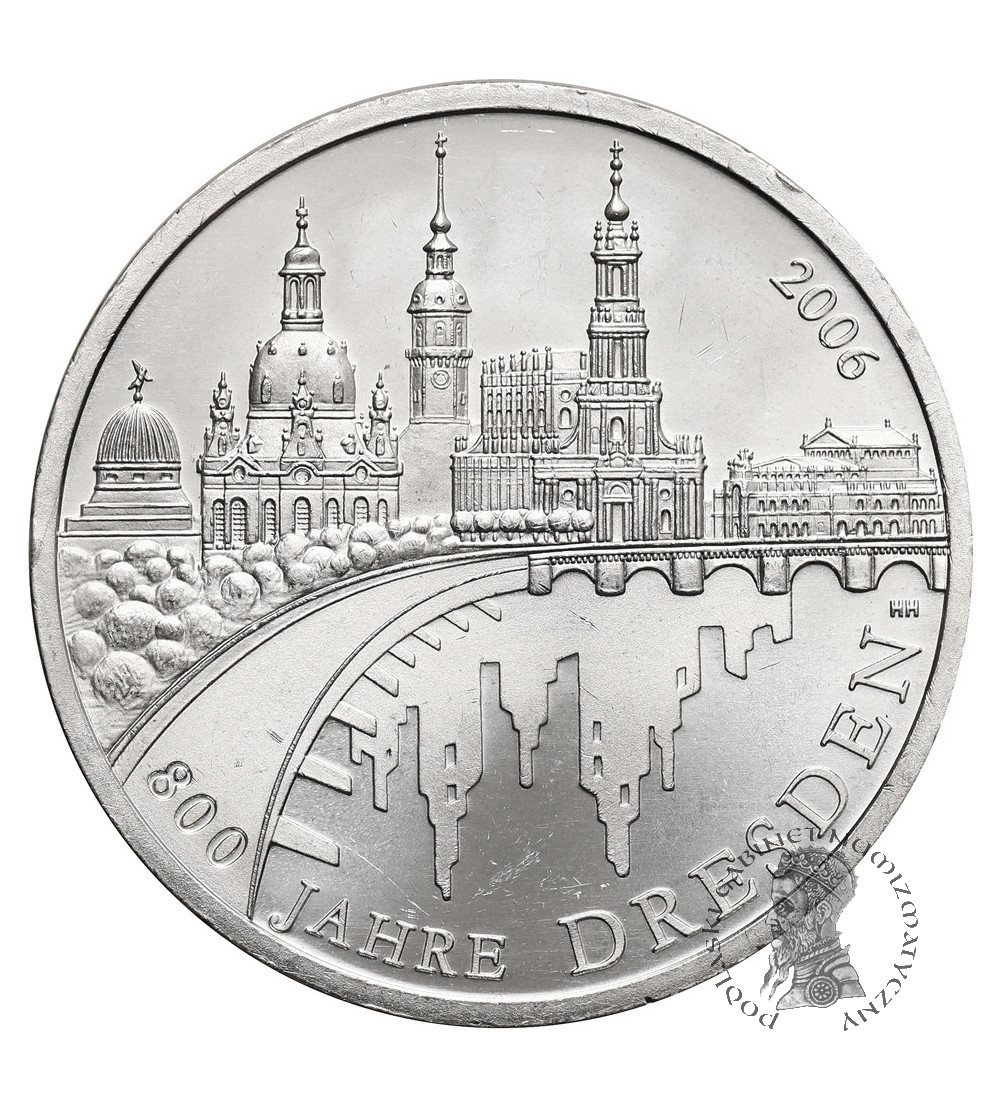 Niemcy. 10 Euro 2006 A, 800 lat Drezna