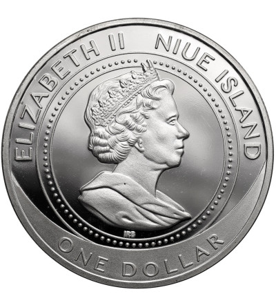 Niue, Elizabeth II (1952–2022). 1 Dollar 2014, Pomeranian dog, series: The World’s Cutest Puppies