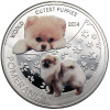 Niue, Elizabeth II (1952–2022). 1 Dollar 2014, Pomeranian dog, series: The World’s Cutest Puppies