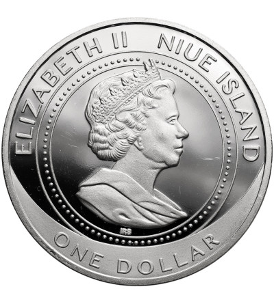 Niue, Elżbieta II (1952–2022). 1 dolar 2014, Pandka ruda, seria: Najsłodsze szczenięta świata