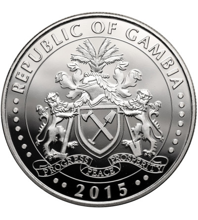 Gambia. 1000 Dalasis 2015, Manat zachodnioafrykański, Seria: Skarby Przyrody Gambii