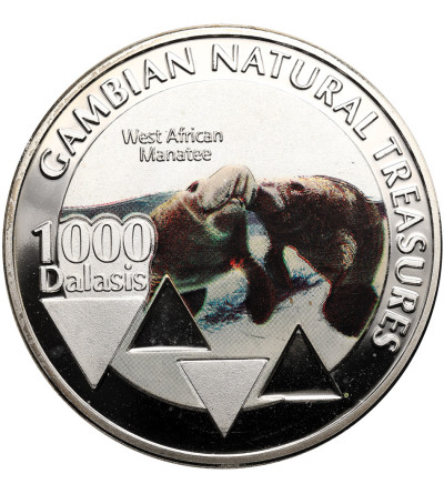 The Gambia. 1000 Dalasis 2015, West African Manatee, Series: Gambian Natural Treasures