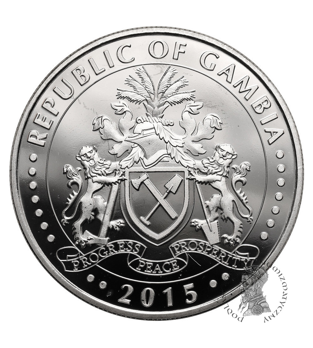 Gambia. 1000 Dalasis 2015, Mamba zielona, Seria: Skarby Przyrody Gambii